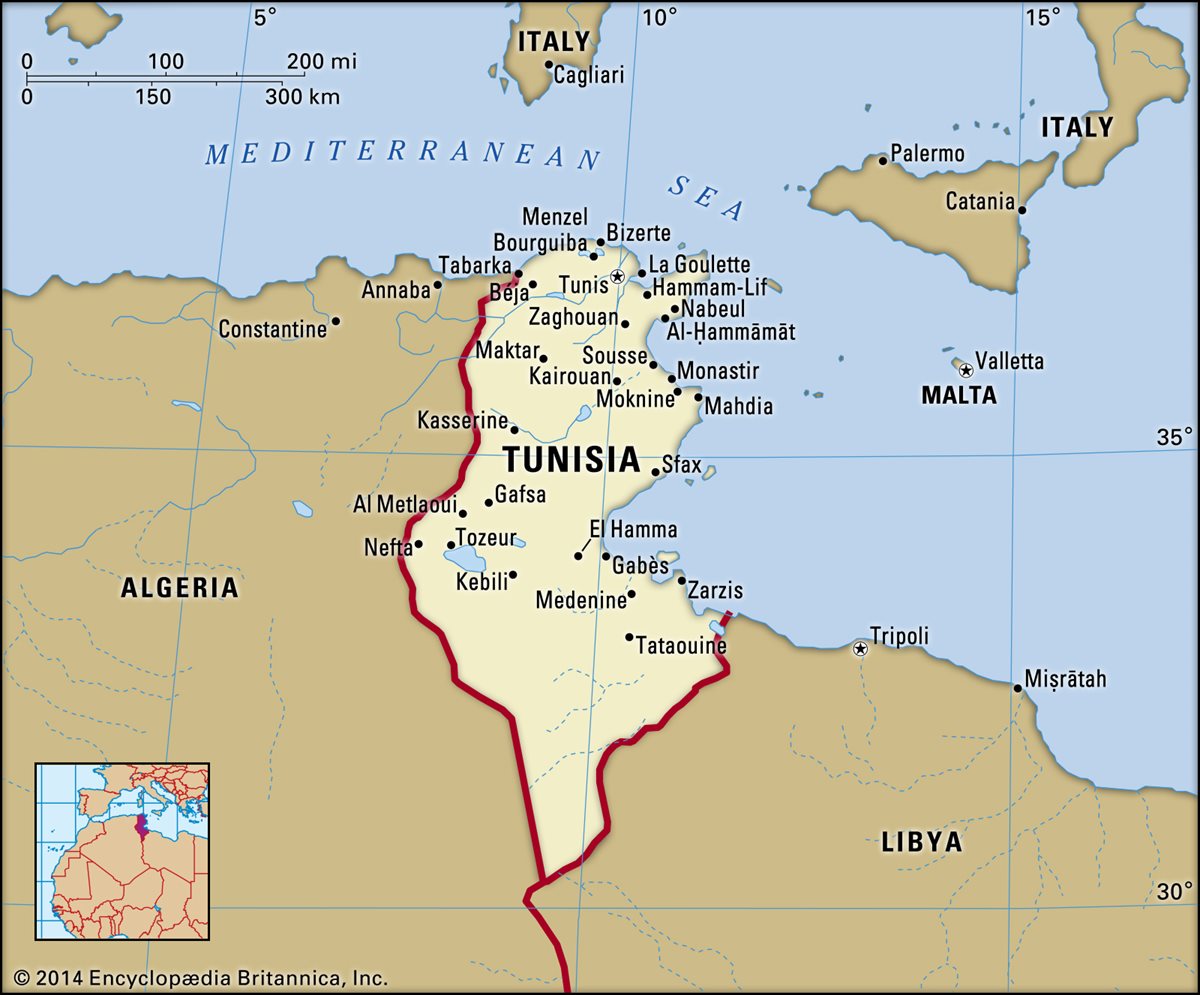 Harta Tunisiei